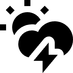 Weather Cloudy Thunder Storm Icon from Nova Solid Set