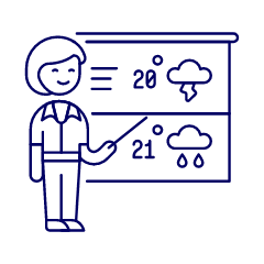 Weather Forecast Reporter 1 Illustration from UX Line Set
