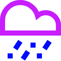 Weather Hail Icon from Sharp Neon Set