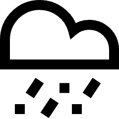Weather Hail Icon from Sharp Line Set