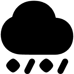 Weather Hail Icon from Plump Solid Set