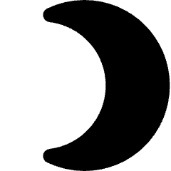 Weather Moon Crescent Icon from Nova Solid Set