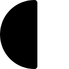 Weather Moon Half 1 Icon from Nova Solid Set