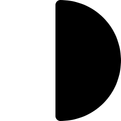 Weather Moon Half Icon from Nova Solid Set