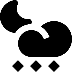 Weather Night Cloudy Snow Icon from Nova Solid Set