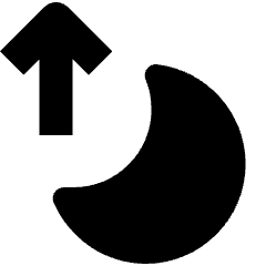 Weather Night Rise Icon from Nova Solid Set