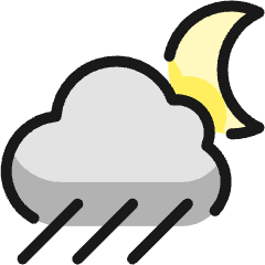 Weather Night Rain Icon from Ultimate Colors Set