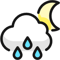 Weather Night Rain Drops Icon from Ultimate Colors Set