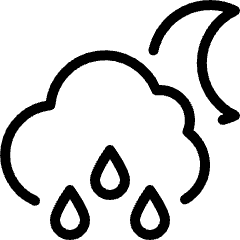 Weather Night Rain Drops Icon from Ultimate Light Set