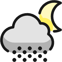 Weather Night Snow Icon from Ultimate Colors Set