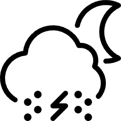 Weather Night Snow Thunder Icon from Ultimate Light Set