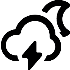 Weather Night Thunder Icon from Ultimate Bold Set