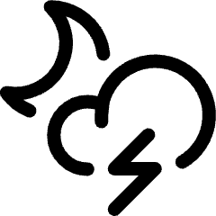 Weather Night Thunder Icon from Ultimate Regular Set