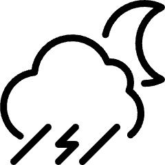 Weather Night Thunder Rain Icon from Ultimate Light Set