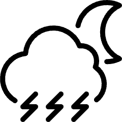 Weather Night Thunder Icon from Ultimate Light Set