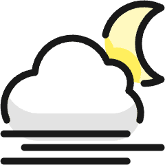 Weather Night Windy Icon from Ultimate Colors Set