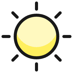 Weather Sun Icon from Ultimate Colors Set