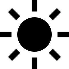 Weather Sun Icon from Nova Solid Set