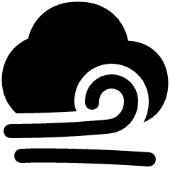 Wind Cloud Icon from Plump Solid Set