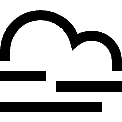 Wind Cloud Icon from Sharp Line Set