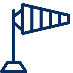 Wind Flag Icon from Cyber Line Set