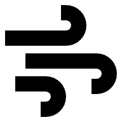 Wind Flow 1 Icon from Sharp Solid Set