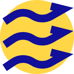 Wind Flow 2 Icon from Sharp Pop Set