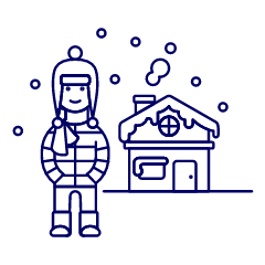 Winter House 1 Illustration from UX Line Set