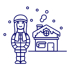 Winter House 4 Illustration from UX Line Set