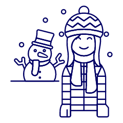 Winter Snowman 6 Illustration from UX Line Set