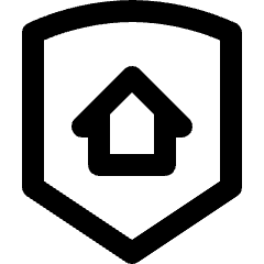 Shield Home Icon from Nova Line Set