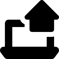 Laptop Home 1 Icon from Nova Solid Set