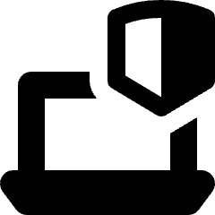 Laptop Security Shield 1 Icon from Nova Solid Set