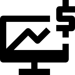 Monitor Business Statistics Icon from Nova Solid Set