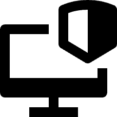 Monitor Security Shield Icon from Nova Solid Set