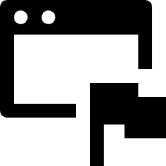 Clean line icon of a page window with two dots and an attached flag. Used for page markers, bookmarks, and website tools.