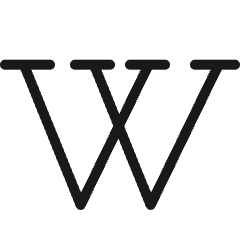 Wikipedia Logo Icon from Ultimate Colors Set
