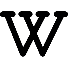 Wikipedia Logo Icon from Ultimate Bold Set
