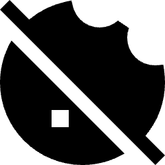 Cookie Settings Off Icon from Sharp Solid Set