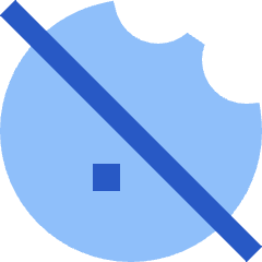 Cookie Settings Off Icon from Sharp Flat Set