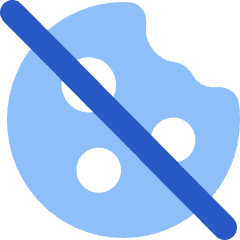 Cookie Settings Off Icon from Plump Flat Set