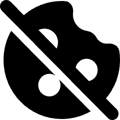 Cookie Settings Off Icon from Plump Solid Set