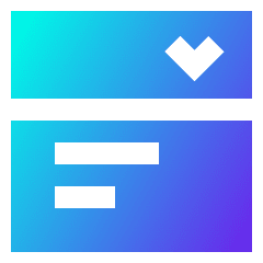 Drop Down List Icon from Sharp Gradient Set