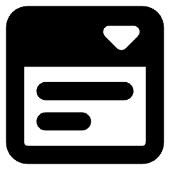 Drop Down List Icon from Core Solid Set