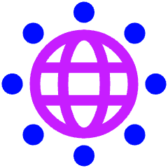 Globe App Network Icon from Plump Neon Set