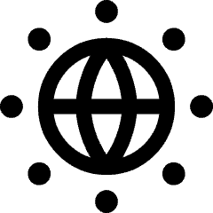 Globe App Network Icon from Core Line Set