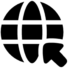 Globe Browser Click Captive Portal Icon from Plump Solid Set
