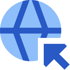 Globe Browser Click Captive Portal Icon from Sharp Flat Set