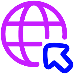 Globe Browser Click Captive Portal Icon from Plump Neon Set