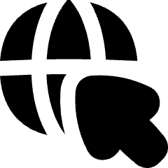 Globe Browser Click Captive Portal Icon from Flex Solid Set